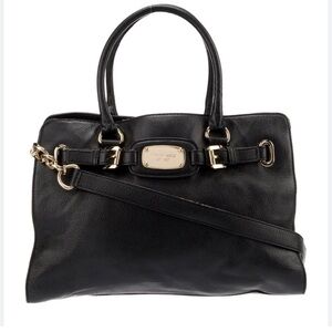MICHEAL KORS large black pebble grain shoulder bag
